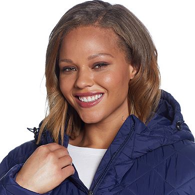 Plus Size Weathercast Hood Quilted Anorak Jacket