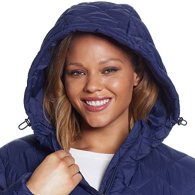 Plus Size Weathercast Hood Quilted Anorak Jacket