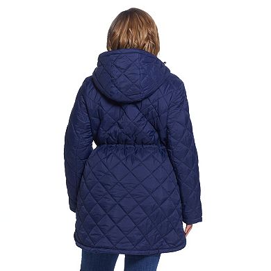 Plus Size Weathercast Hood Quilted Anorak Jacket