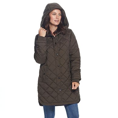 Women's Weathercast Hooded Quilted Duffle Jacket