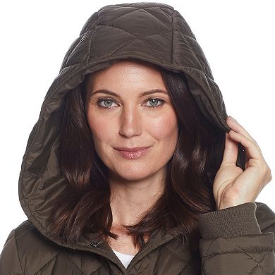 Women's Weathercast Hooded Quilted Duffle Jacket