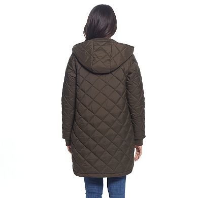 Women's Weathercast Hooded Quilted Duffle Jacket