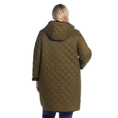 Plus Size Weathercast Quilted Reversible Duffle Jacket