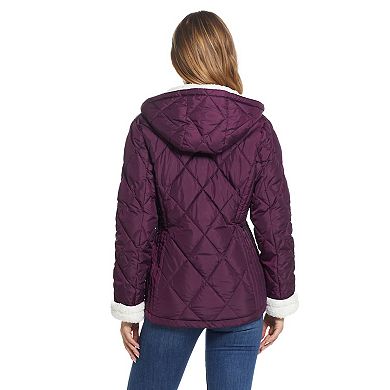 Women's Weathercast Sherpa-Trim Quilted Puffer Jacket