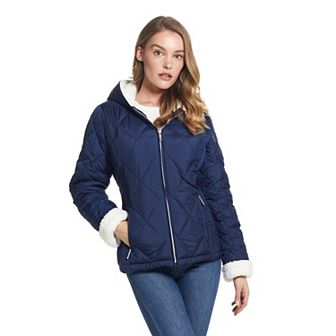 Women's Weathercast Sherpa-Trim Quilted Puffer Jacket