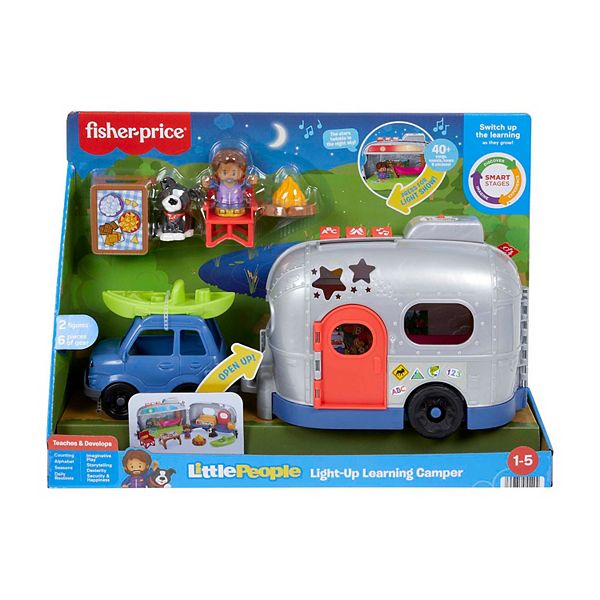 Fisher Price Little People Light Up Learning Camper Playset Multi language Edition