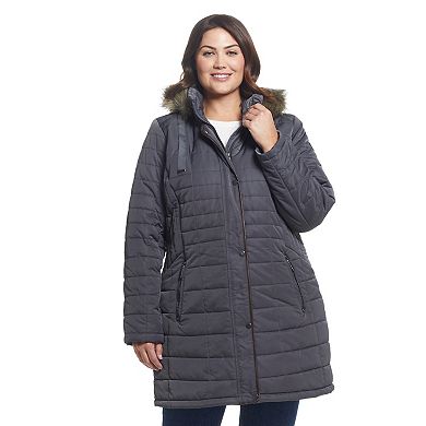 Women's Weathercast Faux-Fur Hood Puffer Coat