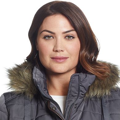 Women's Weathercast Faux-Fur Hood Puffer Coat