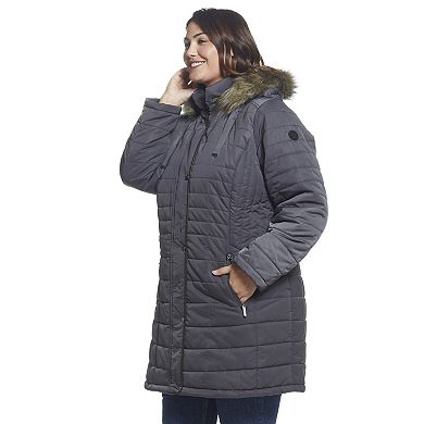 Women's Weathercast Faux-Fur Hood Puffer Coat