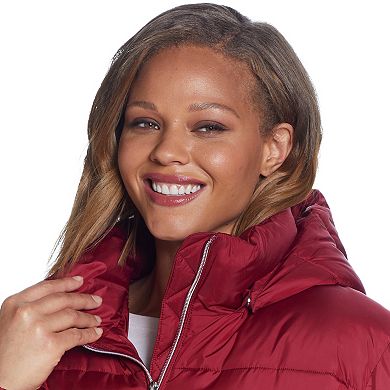 Plus Size Weathercast Hood Puffer Coat