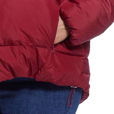 Plus Size Weathercast Hood Puffer Coat