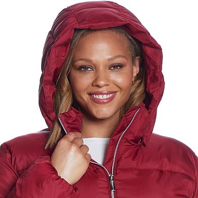 Plus Size Weathercast Hood Puffer Coat