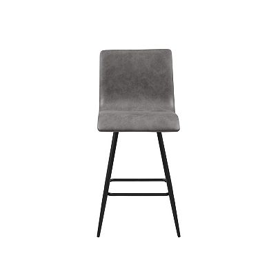 INK+IVY Adams Faux Leather Swivel Counter Stool