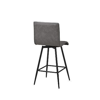 INK+IVY Adams Faux Leather Swivel Counter Stool