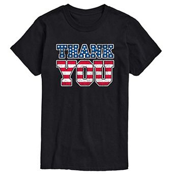 Men's Thank You American Flag Fill Tee