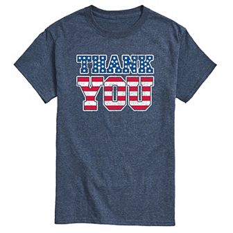 Men's Thank You American Flag Fill Tee