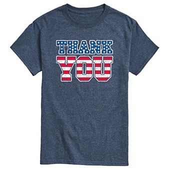 Men's Thank You American Flag Fill Tee