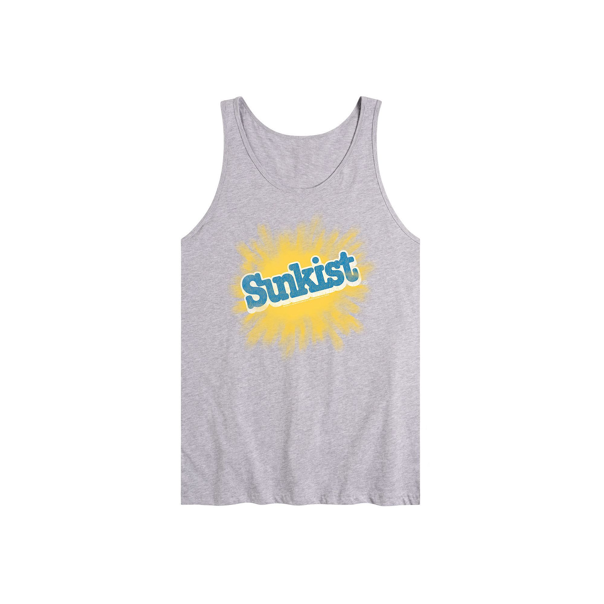 Mens Sunkist Tie Dye Tank Top, Size: Large, Gray