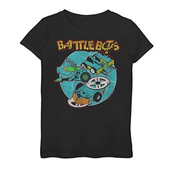 Girls 7-16 BattleBots Collision Retro Circle Portrait Graphic Tee