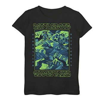 Girls 7-16 BattleBots Squared Bot Collage Graphic Tee