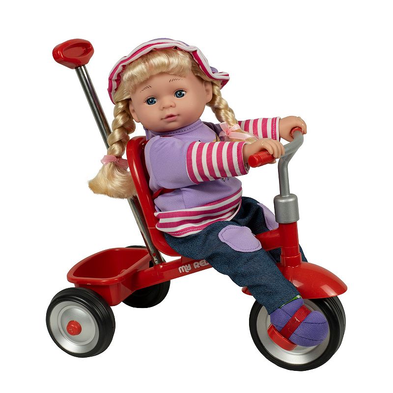 Kid Concepts 12-Inch Baby Doll With Trike, Multicolor