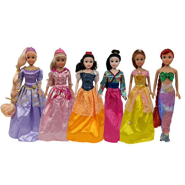 6 pack store disney princess dolls