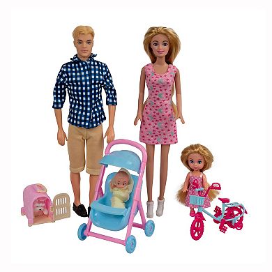 Chic Glamour Girls Family Doll Figures Set