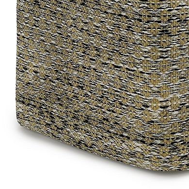 Simpli Home Janelle Square Woven Indoor / Outdoor Pouf