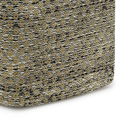 Simpli Home Janelle Square Woven Indoor / Outdoor Pouf