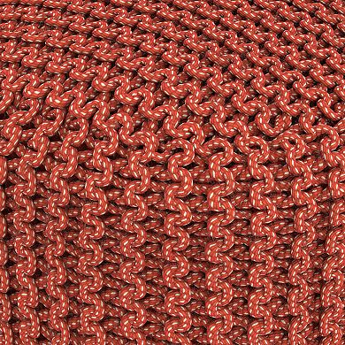 Simpli Home Wynne Round Knitted Indoor / Outdoor Pouf