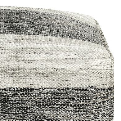 Simpli Home Mathis Square Woven Indoor / Outdoor Pouf