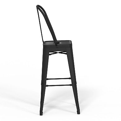 Simpli Home Fletcher Counter-Height Stool 2-Piece Set