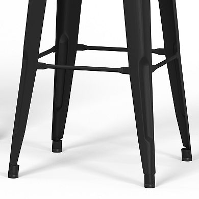Simpli Home Fletcher Counter-Height Stool 2-Piece Set
