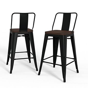 Simpli Home Rayne Counter Stool 2 pc Set