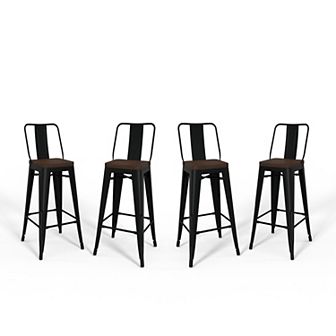 Simpli Home Rayne Counter Stool 4 pc Set