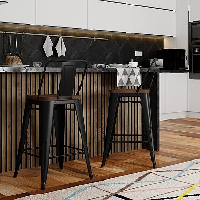 Simpli Home Rayne Bar Stool 2-piece Set