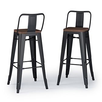 Simpli Home Rayne Bar Stool 2 pc Set
