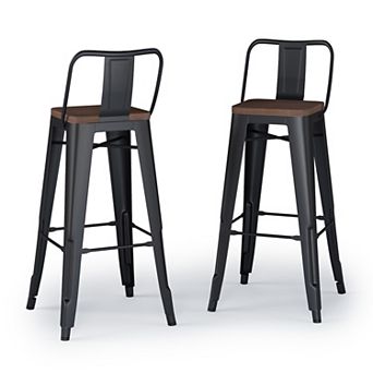 Simpli Home Rayne Bar Stool 2 pc Set