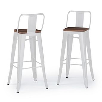 Simpli Home Rayne Bar Stool 2 pc Set