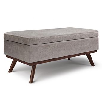 Simpli Home Owen 42 in Lift-Top Coffee Table / Storage Ottoman