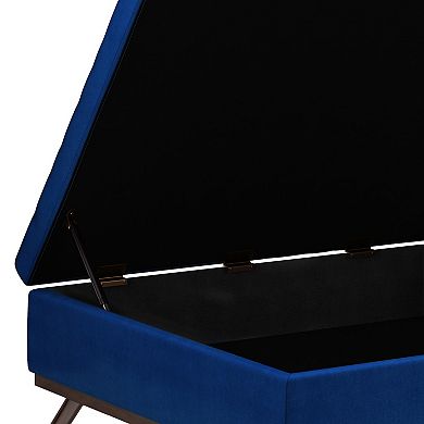 Simpli Home Owen Square Coffee Table Storage Ottoman