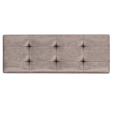 Simpli Home Shay 48-in. Mid-Century Storage Ottoman