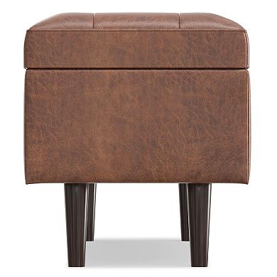 Simpli Home Shay 48-in. Mid-Century Storage Ottoman
