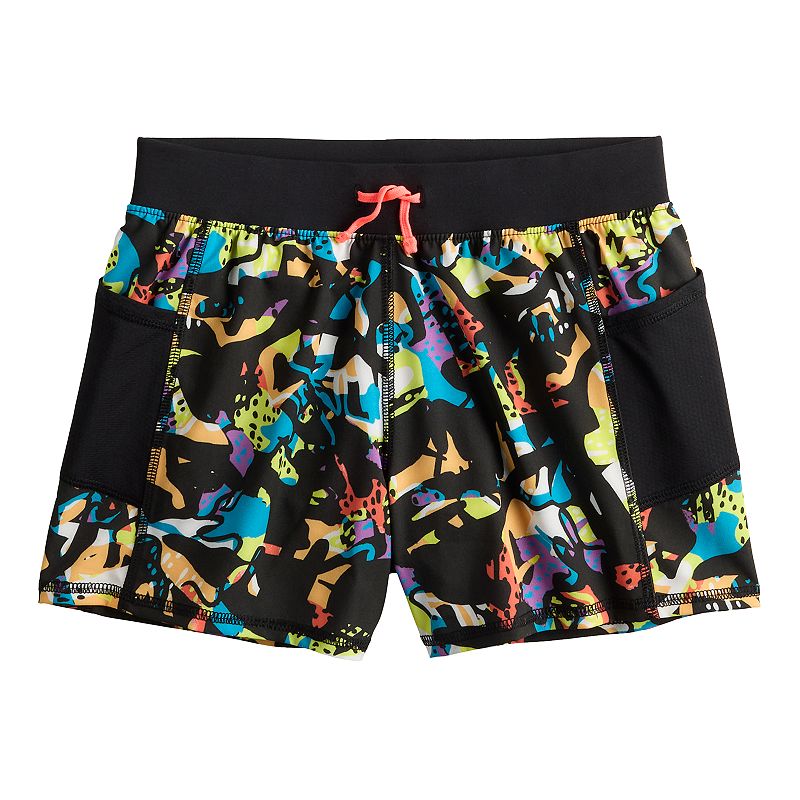 Girls 7-16 Tek Gear Pride Woven Running Shorts, Girls, Size: 12 PLUS, Blac