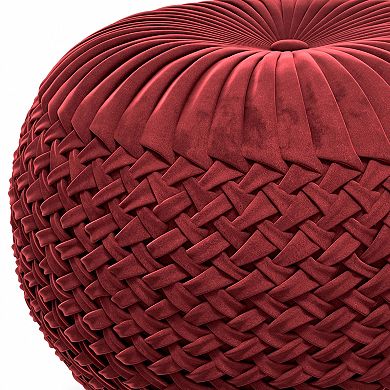 Simpli Home Grafton Round Pouf
