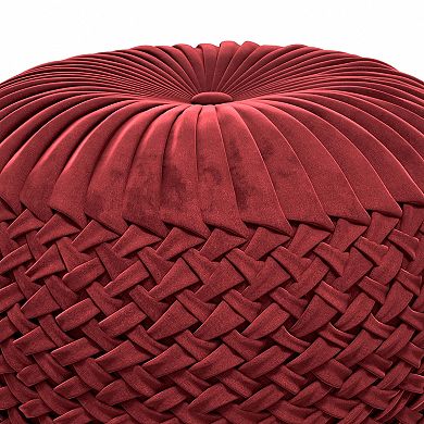 Simpli Home Grafton Round Pouf