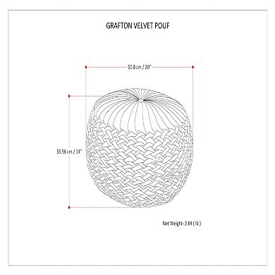 Simpli Home Grafton Round Pouf