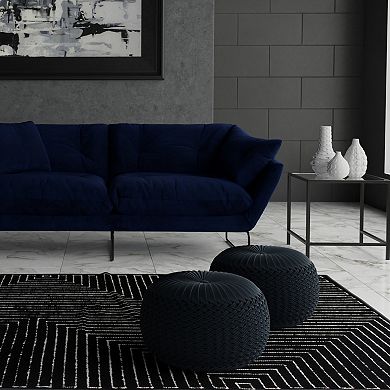 Simpli Home Grafton Round Pouf