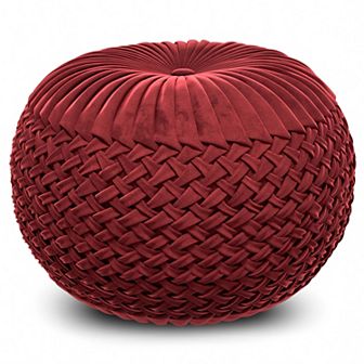 Simpli Home Grafton Round Pouf