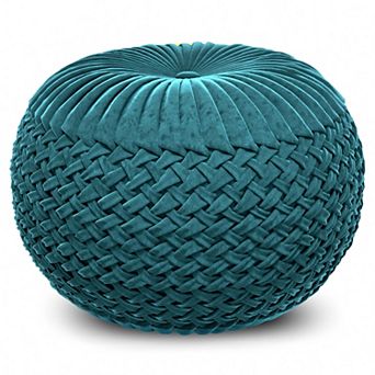 Simpli Home Grafton Round Pouf